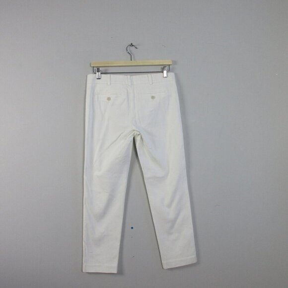 Club Monaco Capri Pants Women 6 White Cotton Blend Cropped Mid Rise Casual 288 - Picture 2 of 11